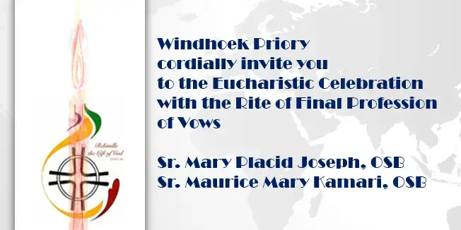 Prayer request – Final Profession of Windhoek priory and 60th, 50th, and 25th Jubilees
